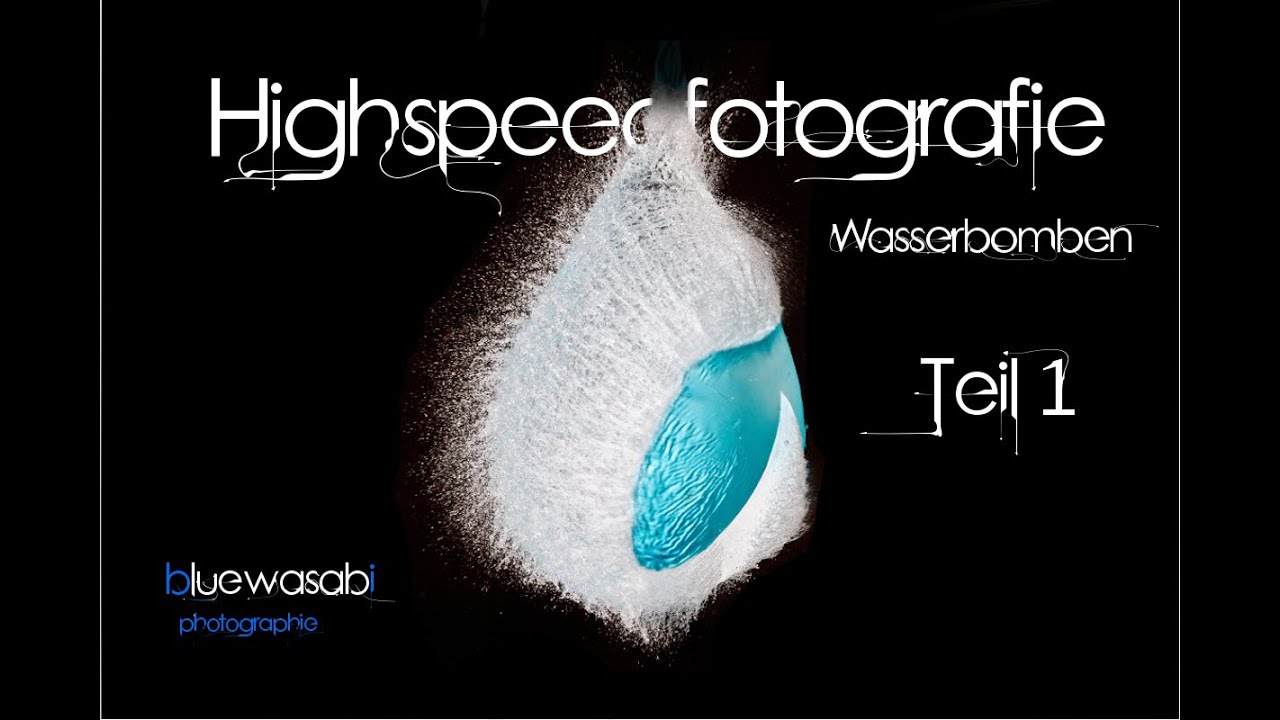 Highspeedfotografie 1/3  Wasserbomben zerplatzen lassen / Highspeedphotography Wasser einfrieren