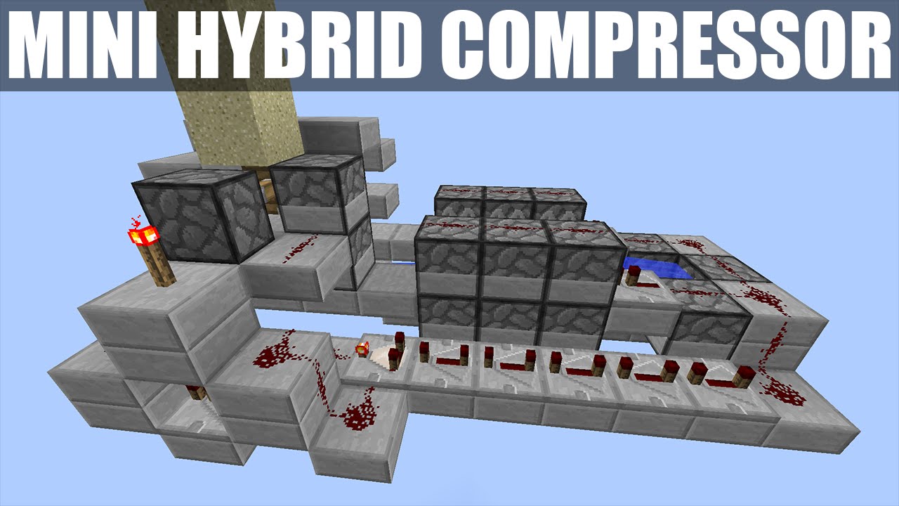 Minecraft: Mini Hybrid Compressor TNT Cannon [Long Range, Extremely Compact!] [Tutorial] [1.7/1.8+]