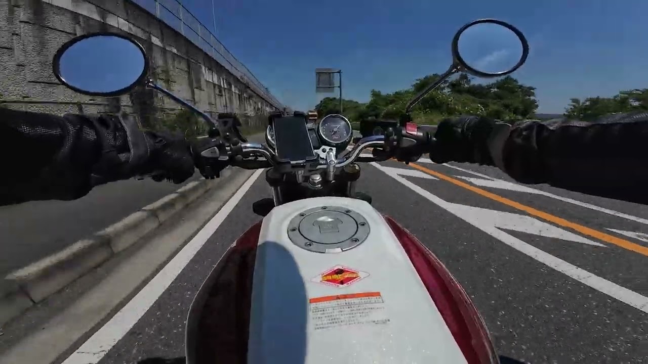 CB400SFマフラー走行音 アールズギア(R's Gear) ワイバンクラシック スリップオン チタンポリッシュ CB400SF/SB MH34-S3CT #cb400sf #ワイバン #マフラー