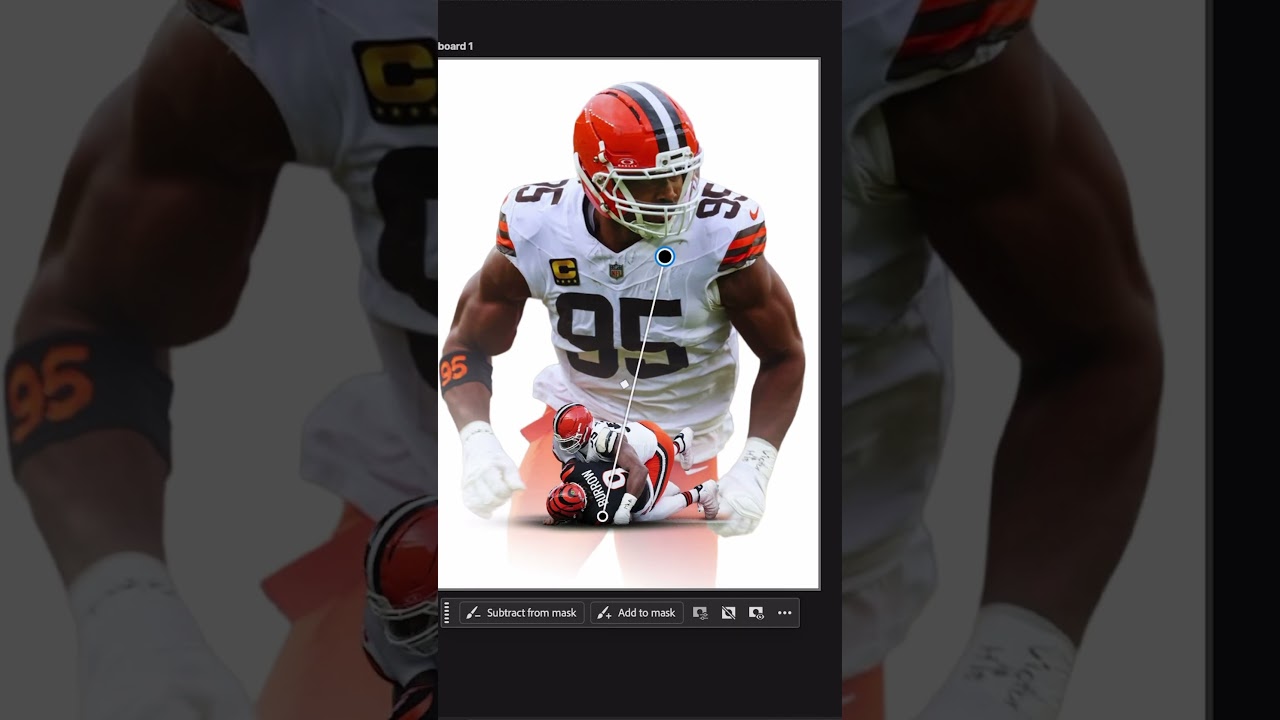 Here’s how I designed this Myles Garrett graphic 