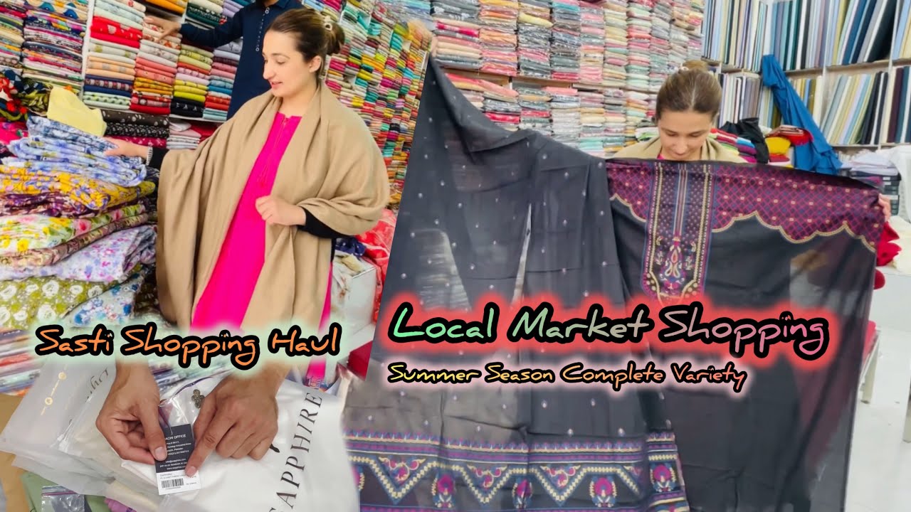 Local Market Shopping Haul || Summer/Lawn Prints/ Local vs Branded Outfits-Eid outfit