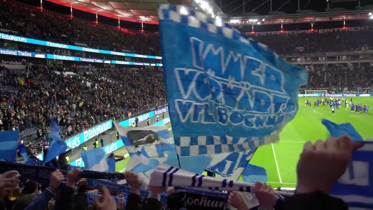 [1-1] Eintracht Frankfurt - VfL Bochum, 31.3.2023, auswärts einen Punkt erkämpft -Torjubel + Support