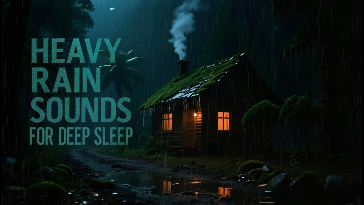 Rain Sounds For Sleeping - Instantly Fall Asleep With Rain And Thunder Sound At Night, Cozy Rain
