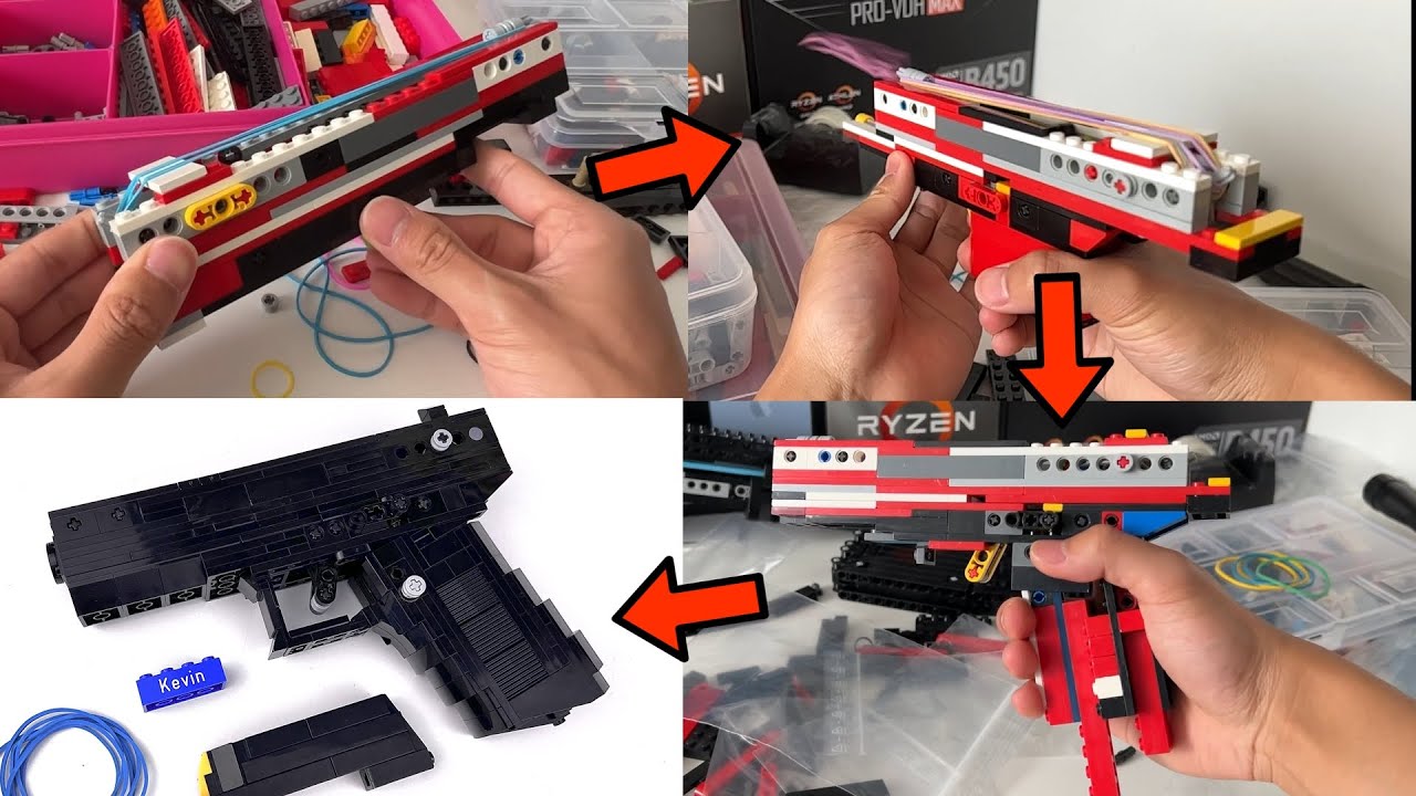 Building a Lego Blowback Rubber Band Glock - 18