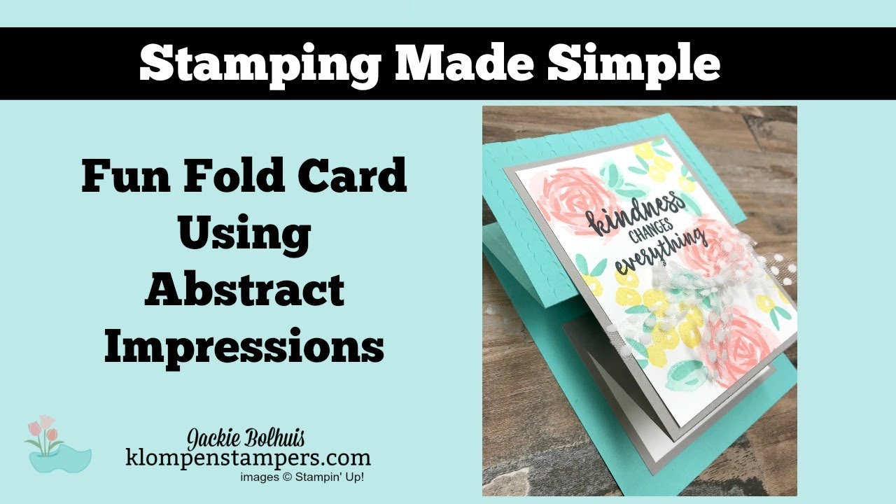 Fun Fold Card Using Abstract Impressions Stamp Set