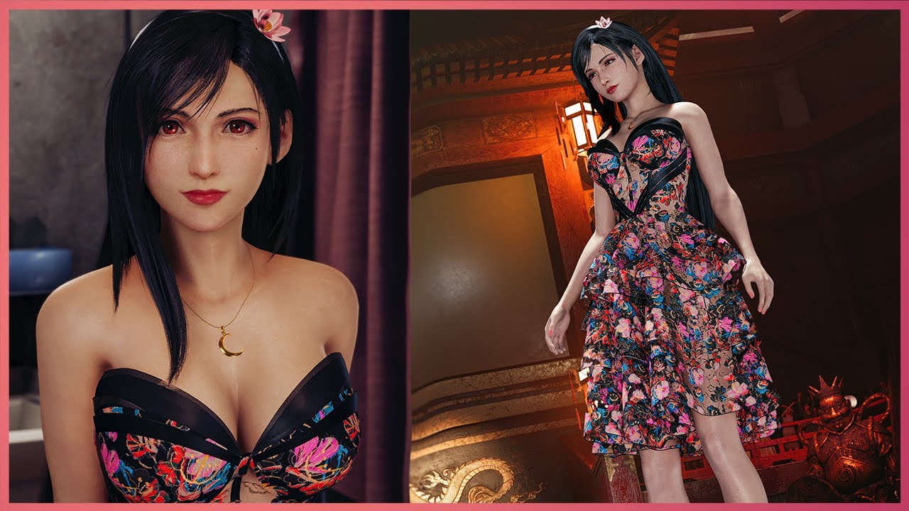 Tifa in a cute floral dress.