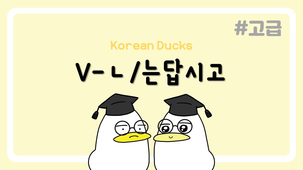 V-ㄴ는답시고 | 한국어 문장 패턴 연습 072 | 🦢고급🦢