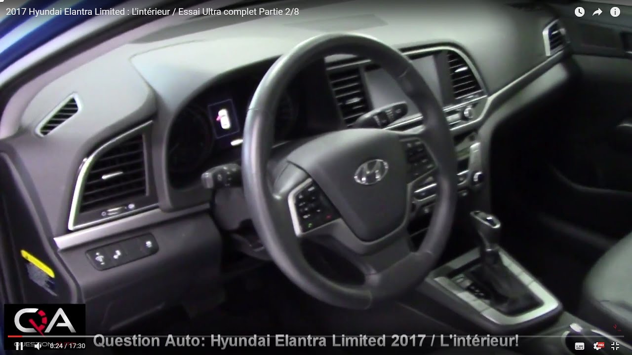 2017 Hyundai Elantra Limited : L'intérieur / Essai Ultra complet Partie 2/8