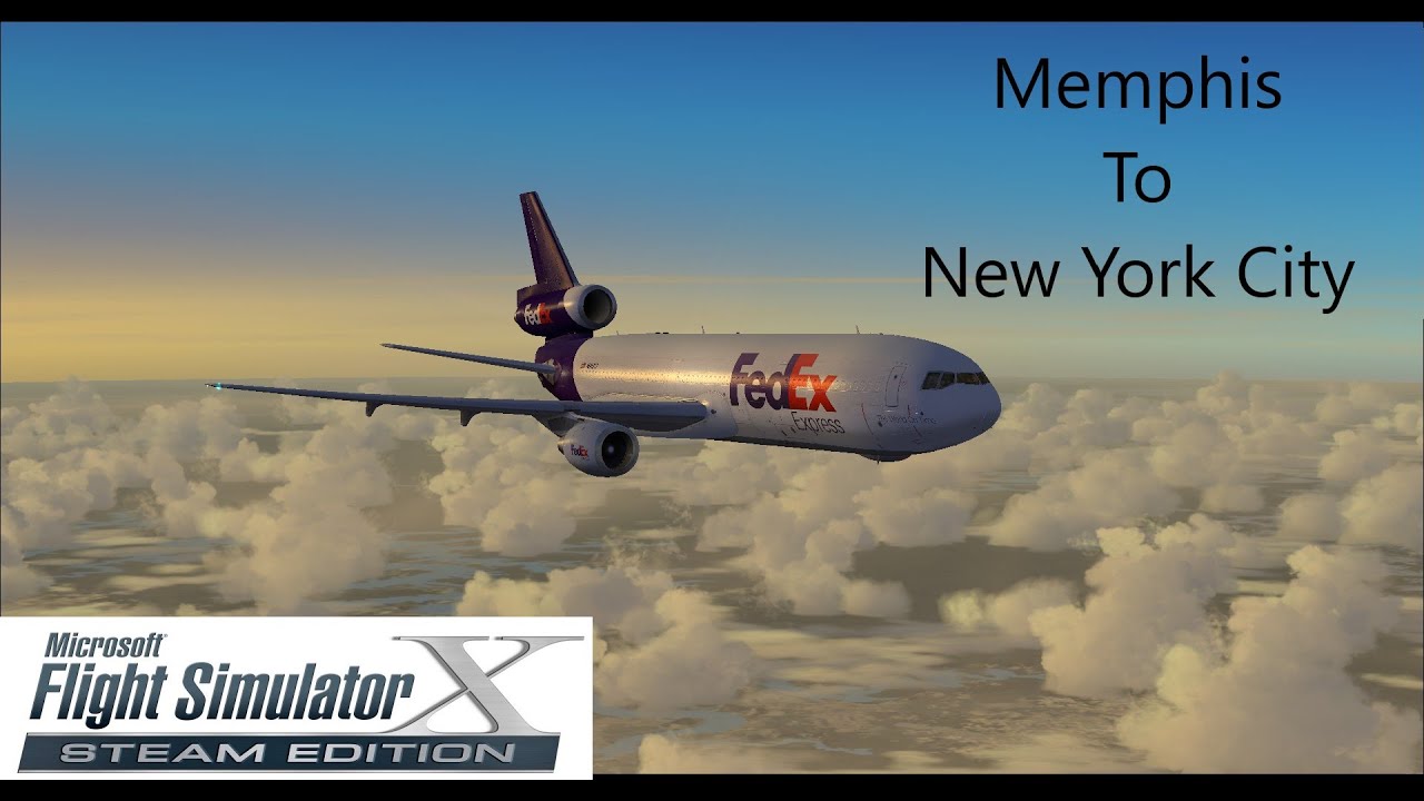 KMEM - KJFK | Micrsoft Flight Sim X | JustFlight McDonnell Douglas DC-10