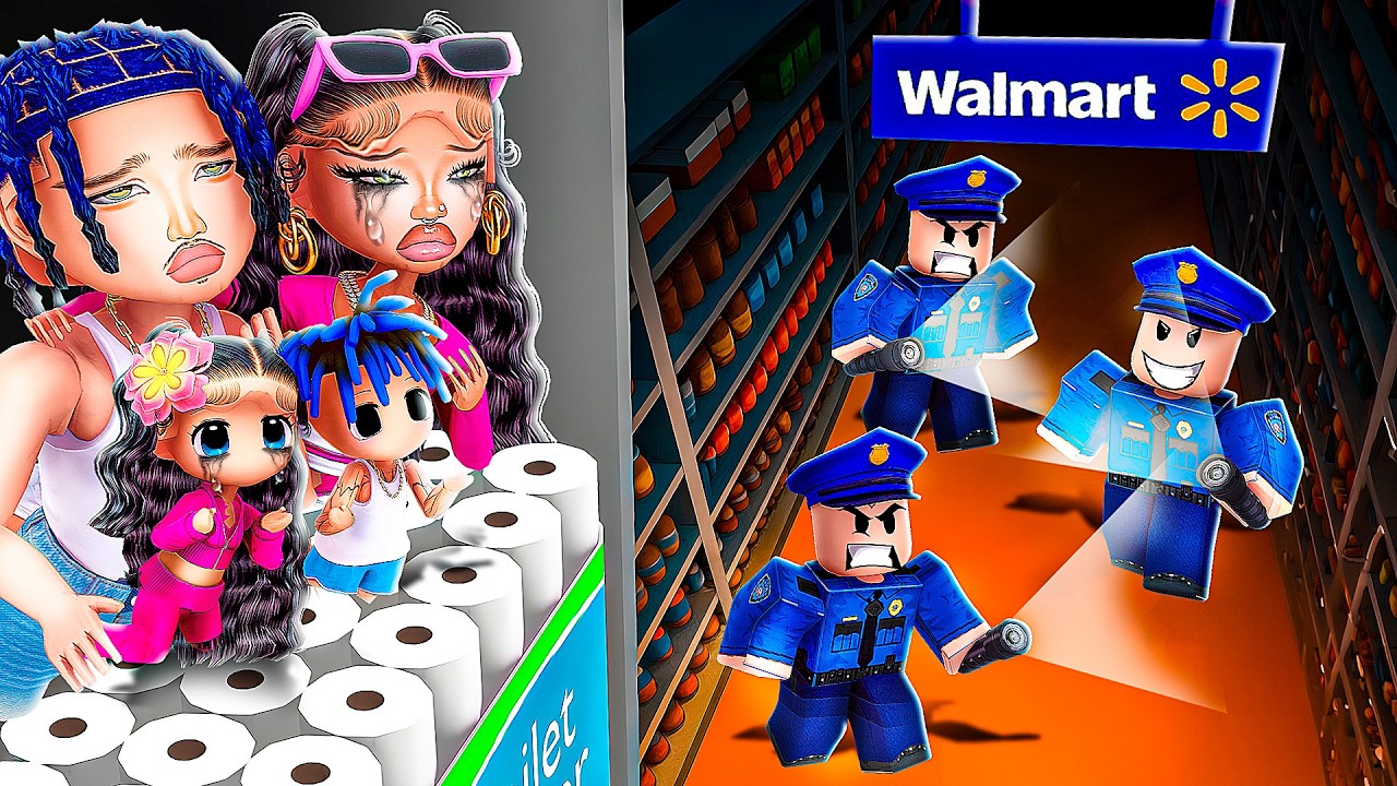 We Secretly Lived in a GROCERY STORE In Roblox!