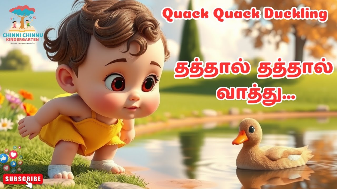 தத்தால் தத்தால் வாத்து | Duck Song Tamil | Fun Animal Kids Song | Nursery Rhymes Tamil #DuckSong