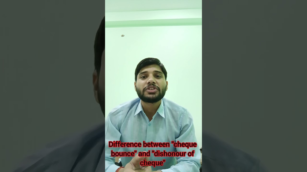 kya hota hai antar cheque bounce aur dishonour of cheque me..?? #chequebounce #dishonourofcheque
