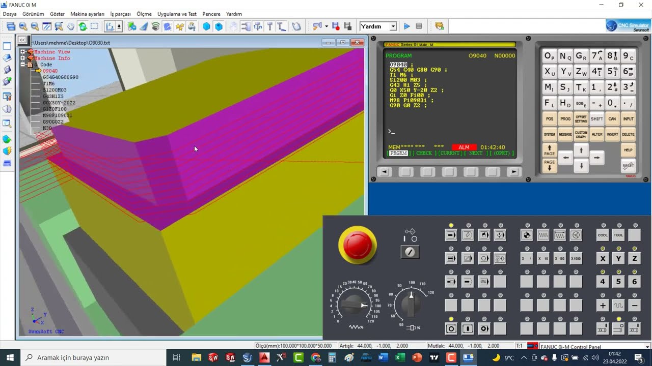 CNC DİK İŞLEMEDE ALT PROGRAM İLE PARÇA İŞLEME