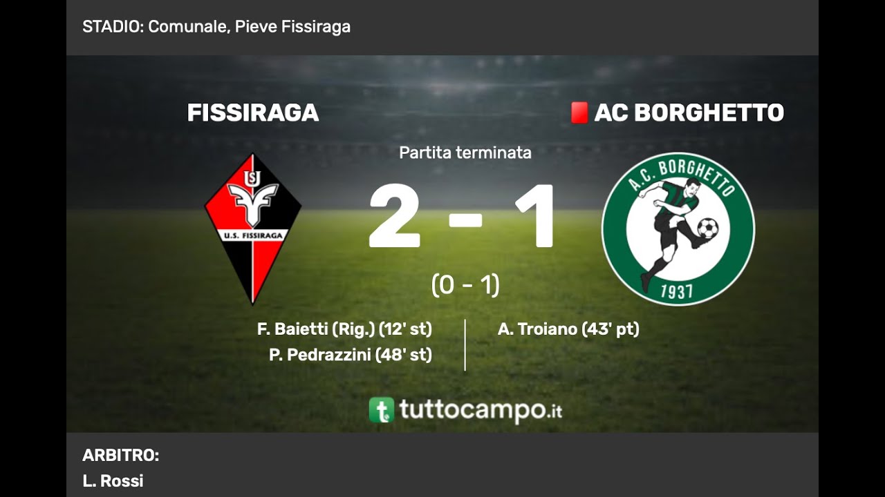 FISSIRAGA - BORGHETTO 2-1