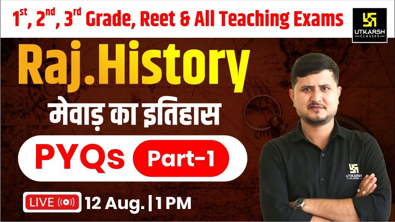 1st, 2nd, 3rd Grade Teacher & REET | Raj. History | मेवाड़ का इतिहास PYQs Part- 1 | By Bharat Sir