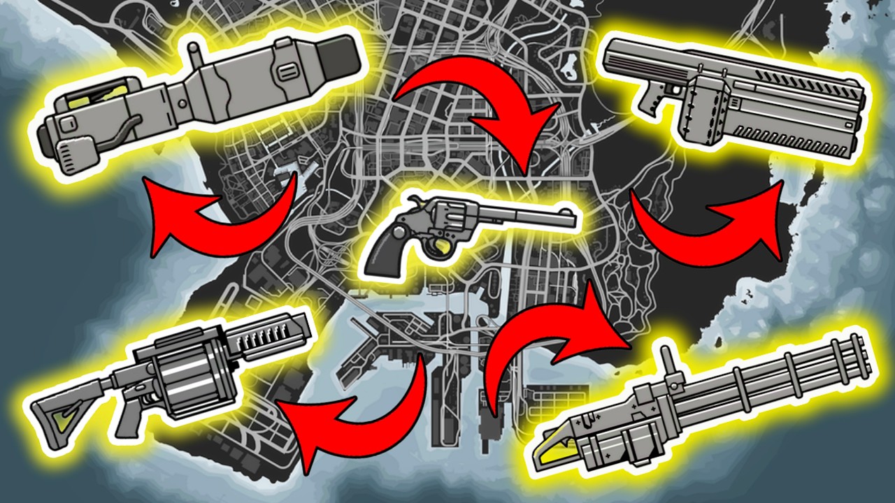 GTA 5 - All Secret and Rare Weapon Locations (Rail Gun, Up-n Atomizer & more)