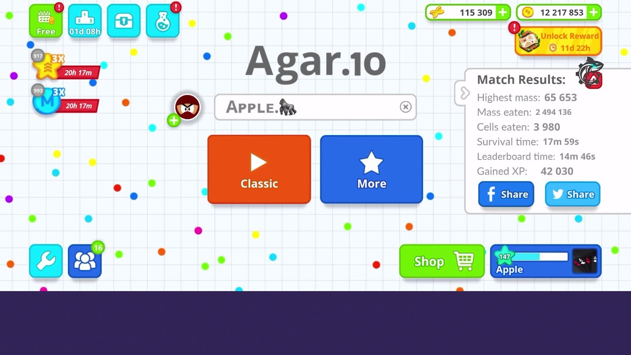 ⛔Agar.io Server⛔ Agario on Mobile with #bots  #AppleAgarLive #Live #Agario #giveaway #100