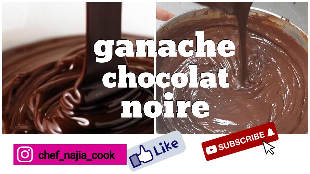 #pâtisseriechefnajia : réaliser une ganache au chocolat noire 😍😍(كناش شوكولا  )
