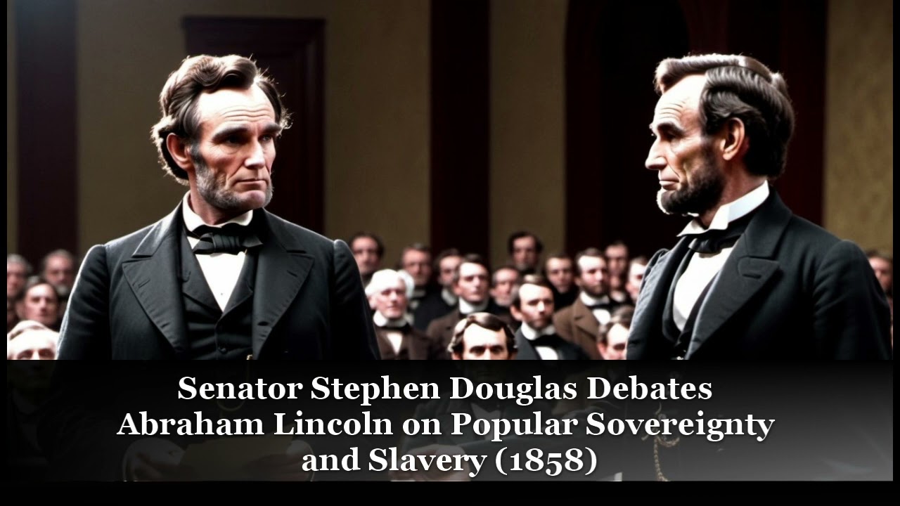 Senator Stephen Douglas Debates Abraham Lincoln on Slavery