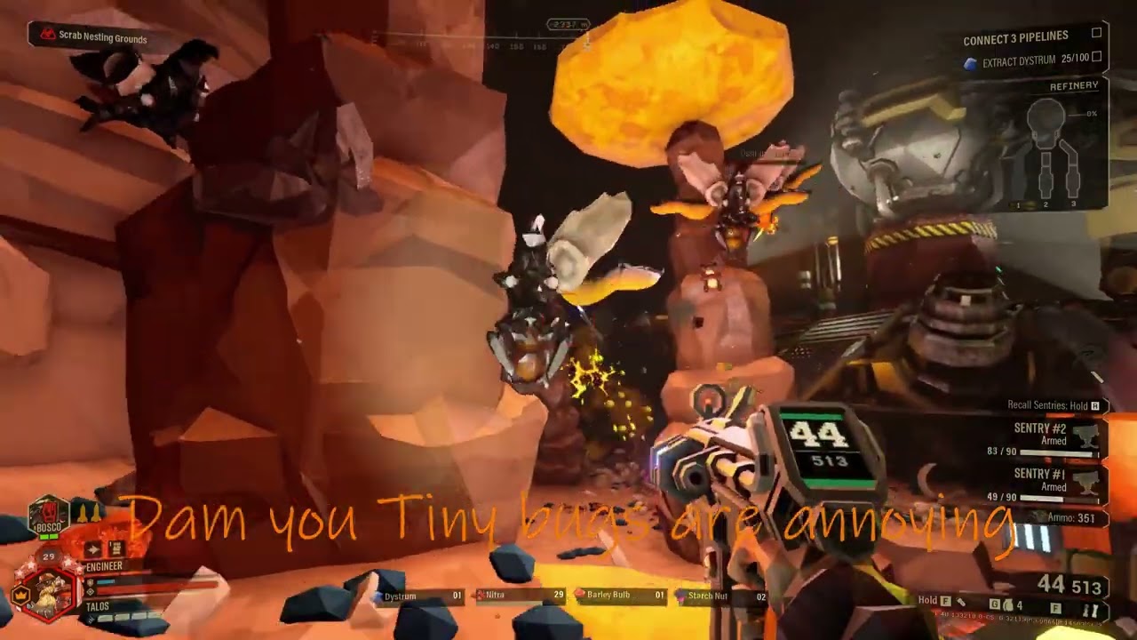 Mining Bot gets Liquid Morkite In Osuarry Depths-Deep Rock galactic season 6
