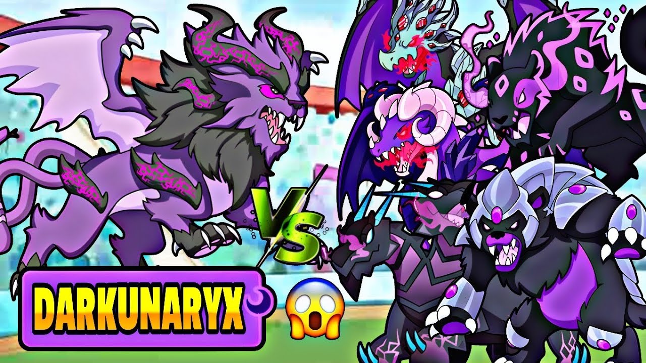 New Dynamon Darkunaryx VS All Dark Legendaries 👑 Battle 🤩🔥 In Dynamons World