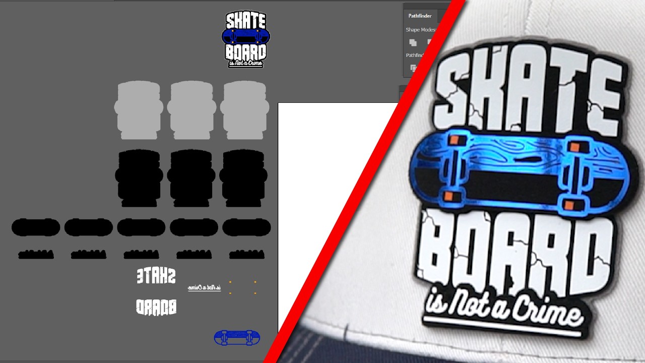 Proceso de Creación de ARCHIVO para Gorras 3D con VINIL TEXTIL