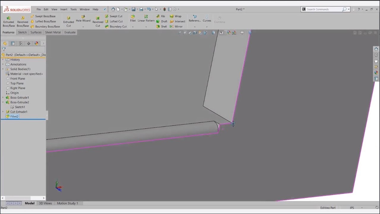 Video Tech Tip: Introduced in SOLIDWORKS 2019: Partial Fillets
