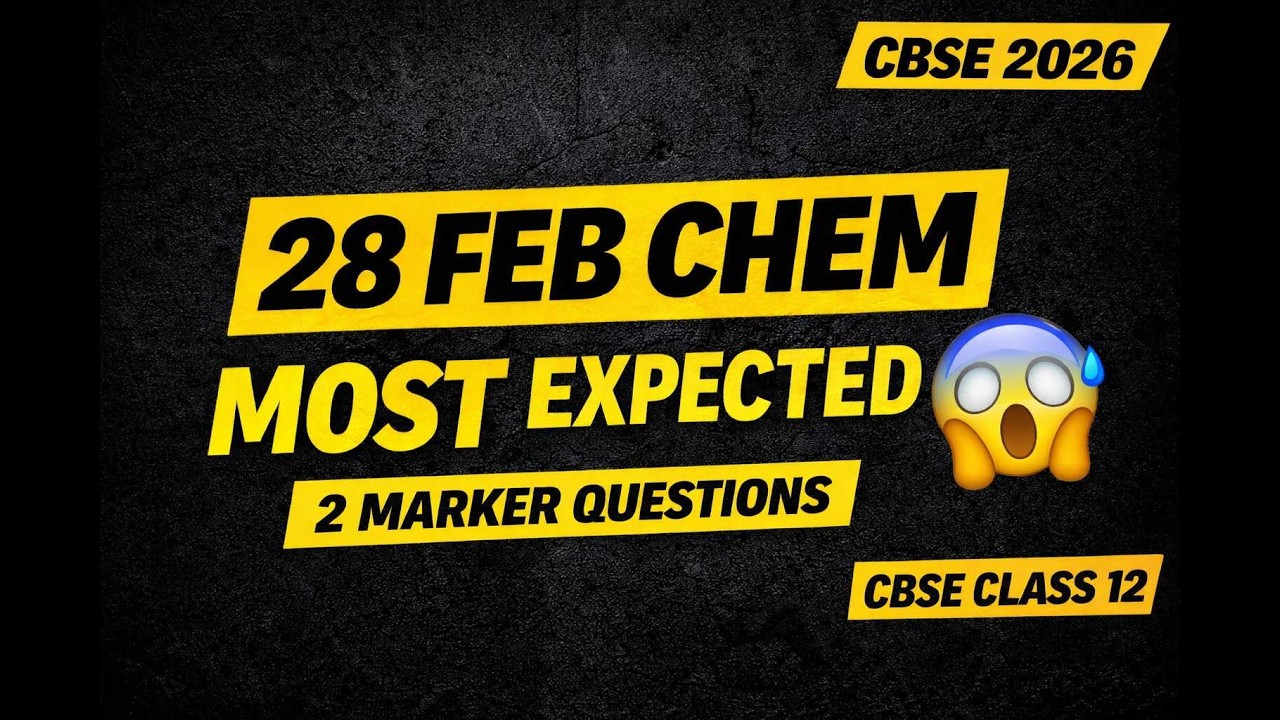 EXAM HACK: Score FULL Marks in CBSE Chemistry (Last-Minute Guide)