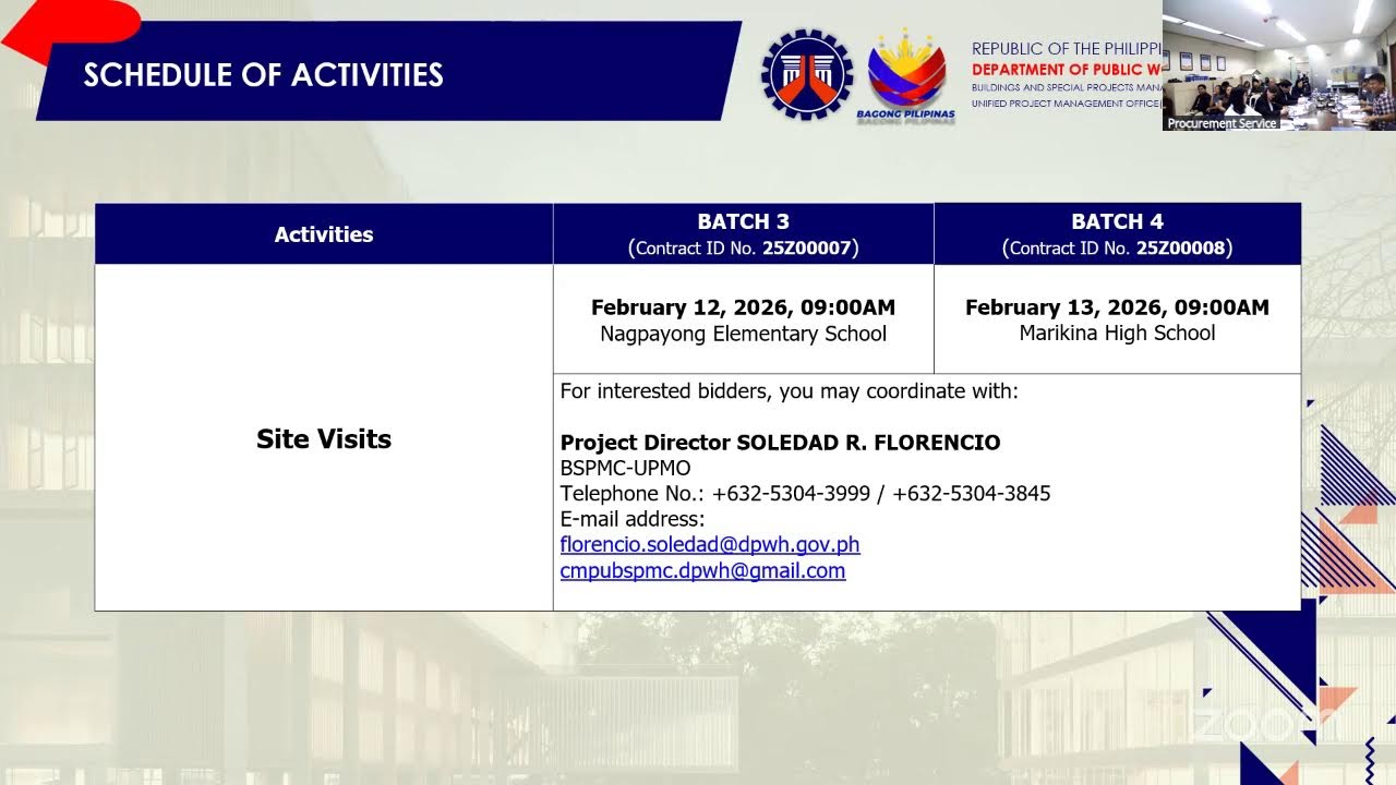 Procurement for UPMO-BSPMC Projects