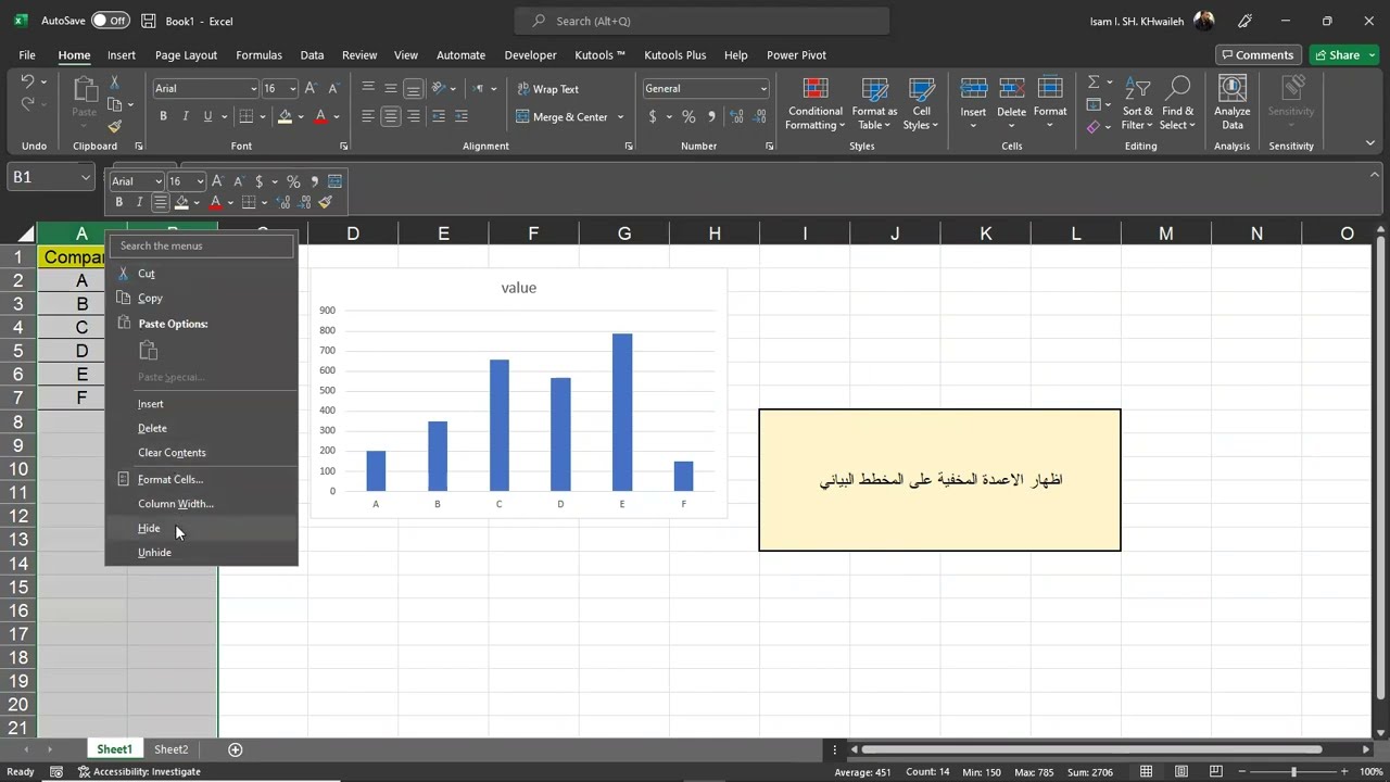 #عرض #البيانات #المخفية #على #المخطط #البياني #الاكسل #Display #hidden #data #on #excel #chart