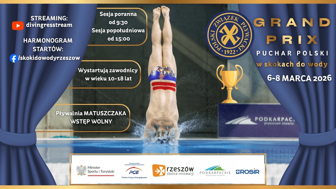 Grand Prix Puchar Polski w skokach do wody 7 marzec 2026r.
