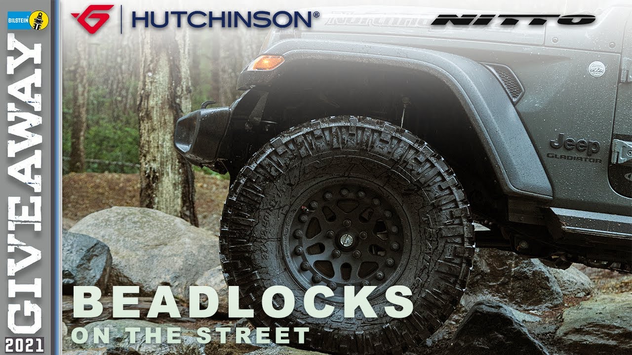 Установка бедлоков Hutchinson на шины Nitto Trail Grappler размером 37x12,50!