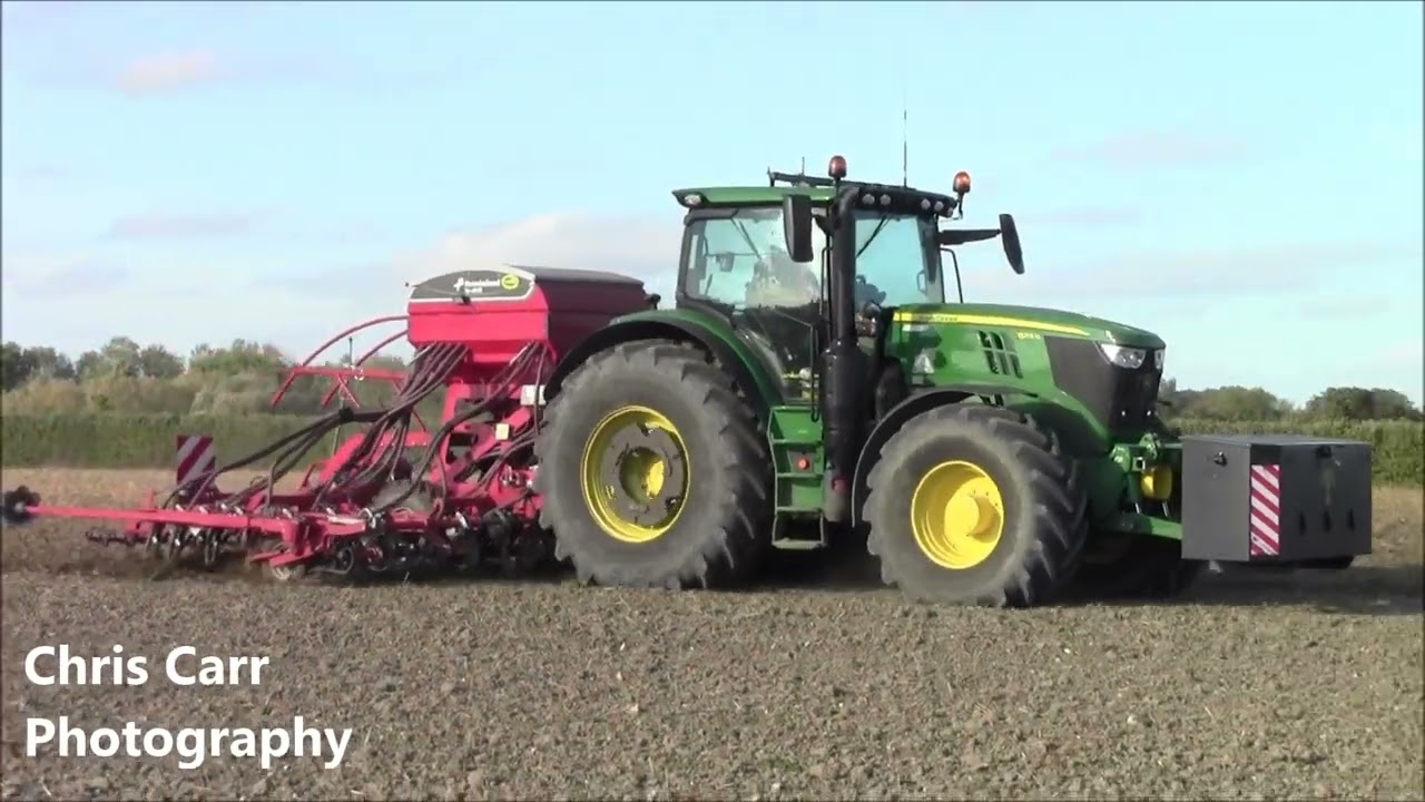 John Deere 6215 Ultimate edition & Kverneland 6m ts drill putting in w/wheat. (in HD) 2021
