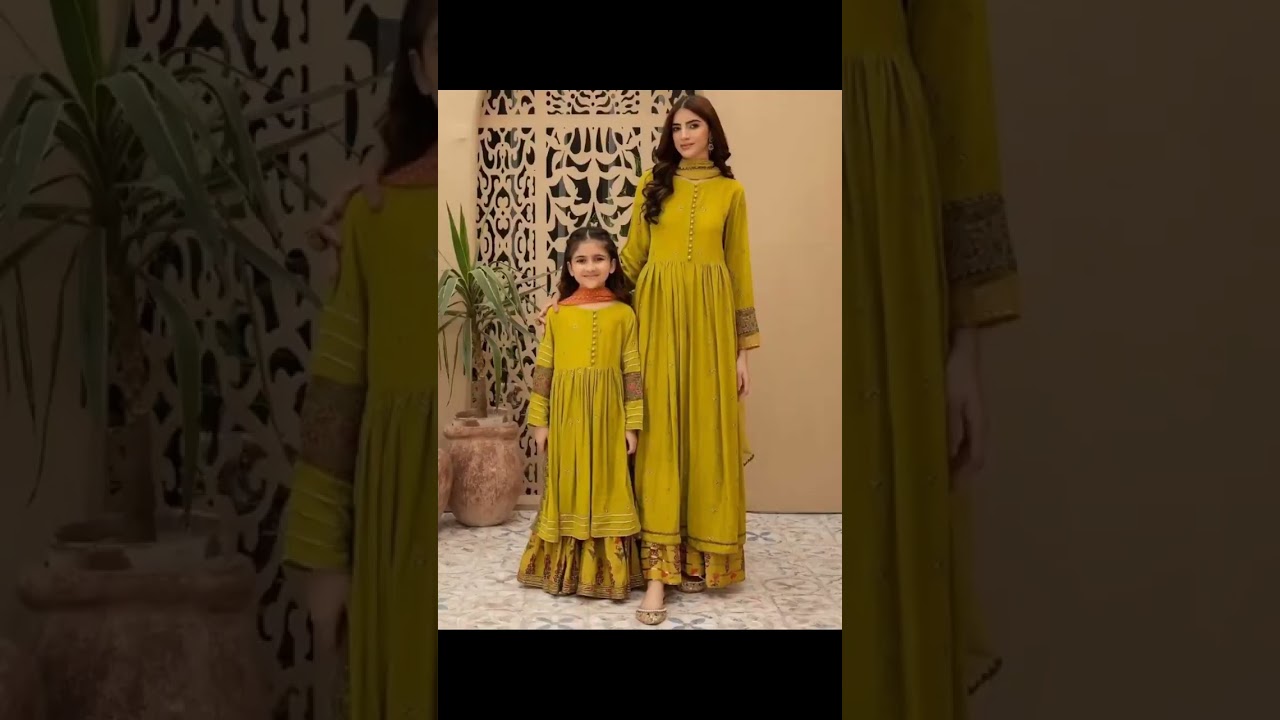 Latest/beautiful/unique/trendy mother daughter same dress design ideas#eiddesignideas2026#fashion