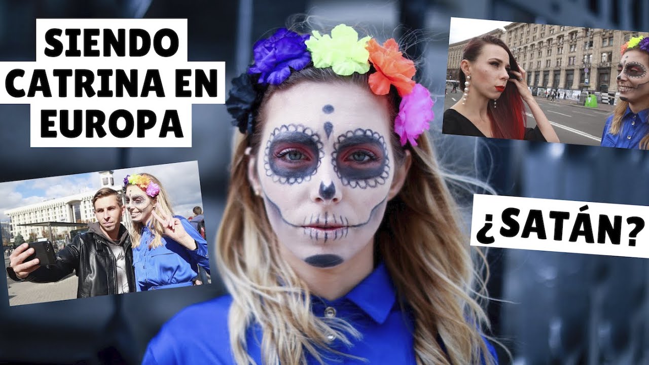 EXTRANJEROS REACCIONAN A CATRINA EN EUROPA 💀  DÍA DE MUERTOS ✦ Iryna Fedchenko