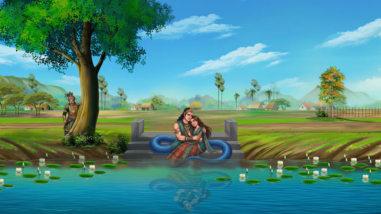 Nagraj and Champavati meet. The fire of revenge. Folk tales. Moral stories. Hindi stories. SK TOONS 2.0