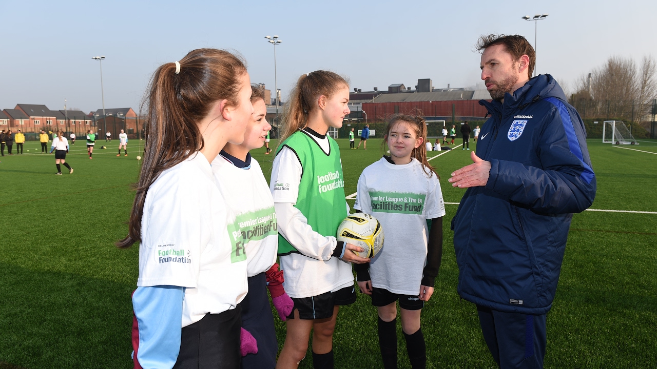 England manager Gareth Southgate opens football hub