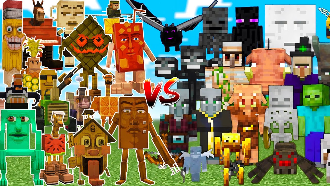 All ITALIAN BRAINROT BOSSES vs ALL MINECRAFT MOBS!