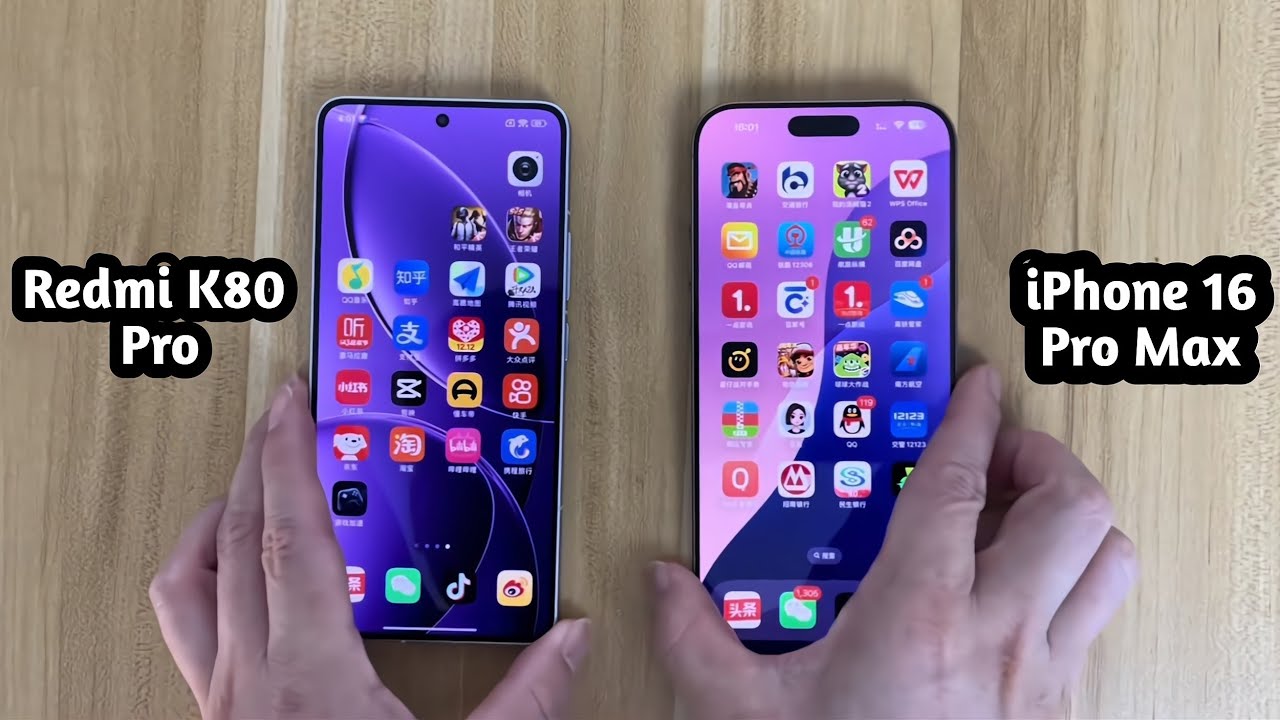 Redmi K80 Pro Vs IPhone 16 Pro Max Speed Test!