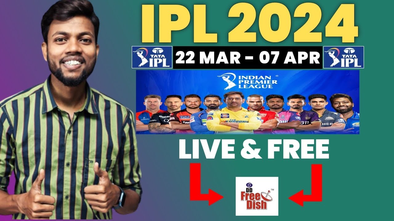 IPL 2024 on free dish | Tata ipl live 2024 | ipl 2024 free channel | ipl 2024 free mein kaise dekhe