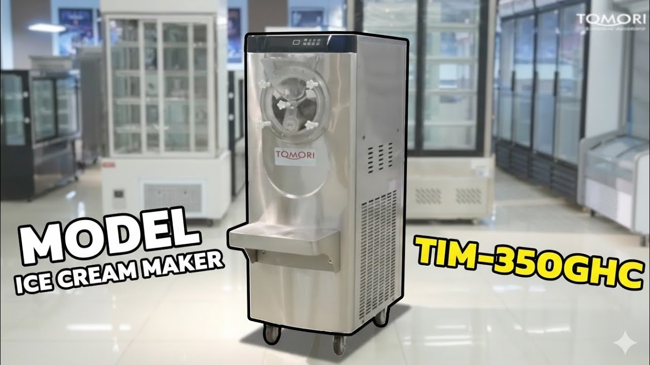 MESIN ES KRIM KERAS PALING GAHAR! Tomori TIM-350GHC – 2HP, -25°C, Hasil Super Padat!
