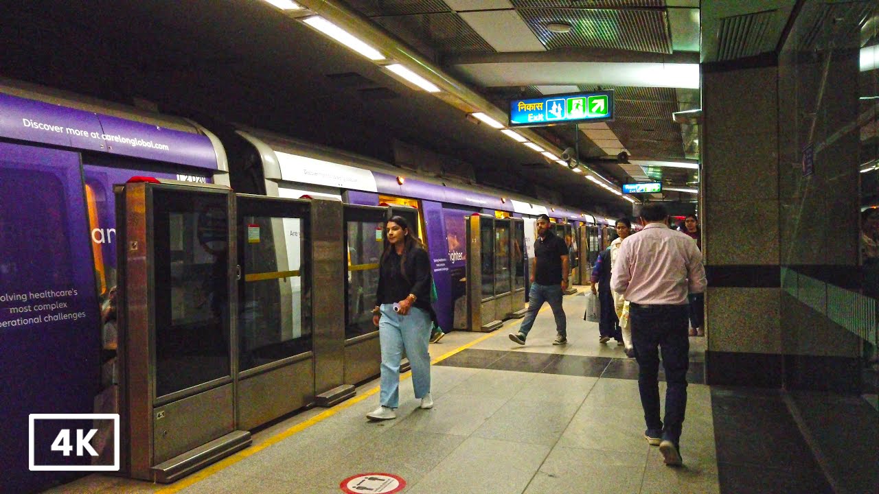 4K OLD DELHI UNDERGROUND METRO STATION TOUR | CHANDNI CHOWK METRO STATION, OLD DELHI, INDIA