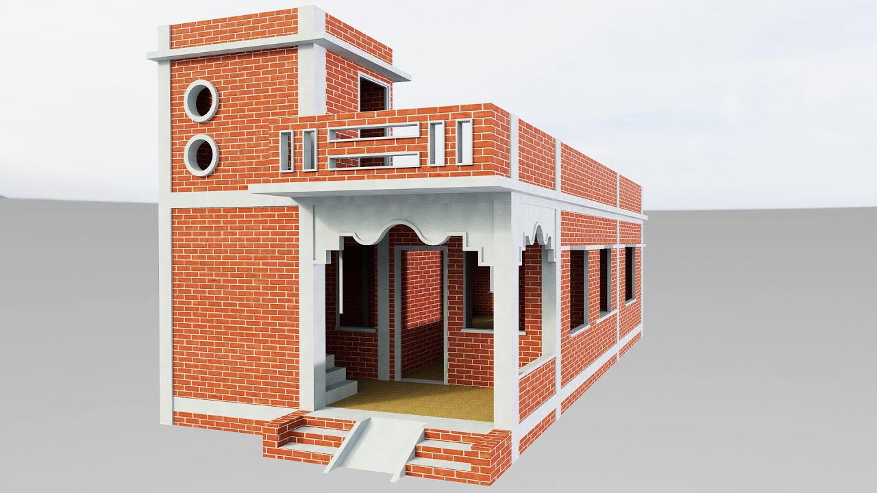 पुरे गांव में तुम्हारे जैसा मकान नहीं होगा,सबसे अच्छा तीन कमरे का मकान,3D house map,3D में घर