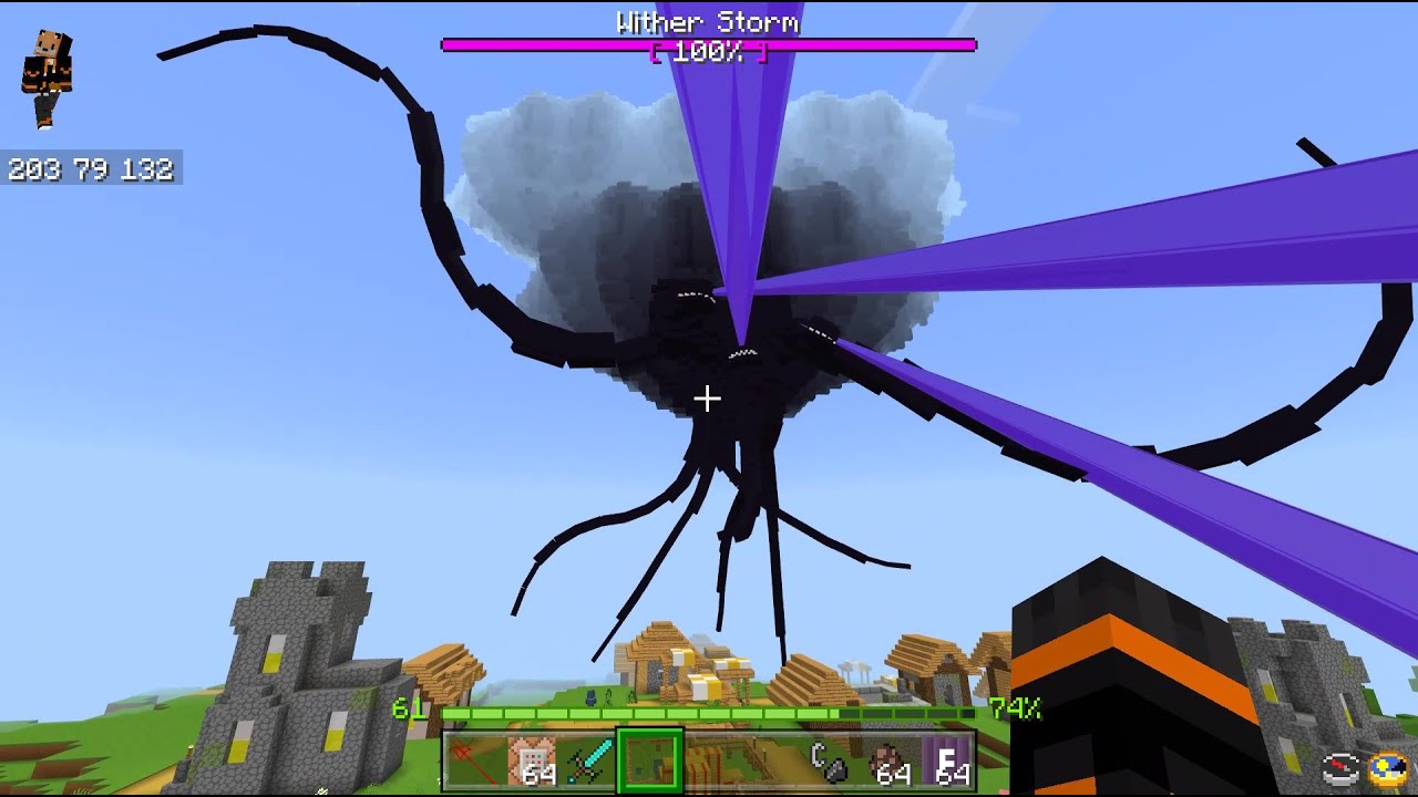 MCSM REPLICA Wither Storm Add-on[MCPE-MCBE]Wither Storm In Minecraft,EnderFoxBoy MC🦊!!!