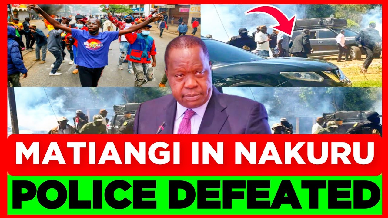Kimeumana! DRAMA Erupts as Matiangi & his Crowd Defeats Rutos Police in Nakuru Today