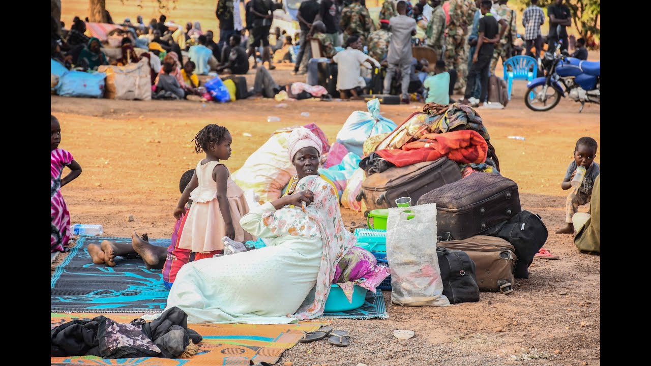 Families of Sudanese nationals at the army Head Quarters in Juba, South Sudan.