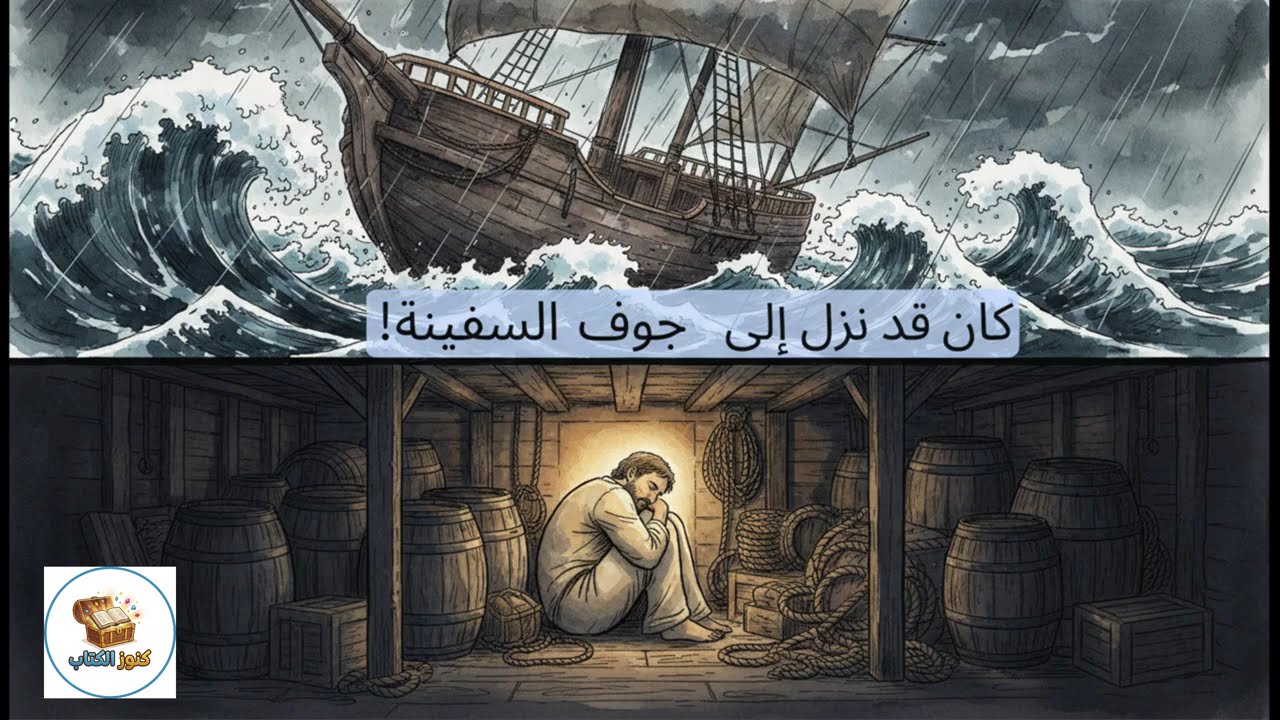 1- الأصحاح الأول من سفر يونان النبى للأطفال | يونان يهرب من الله! 🚢🌊 | كنوز الكتاب