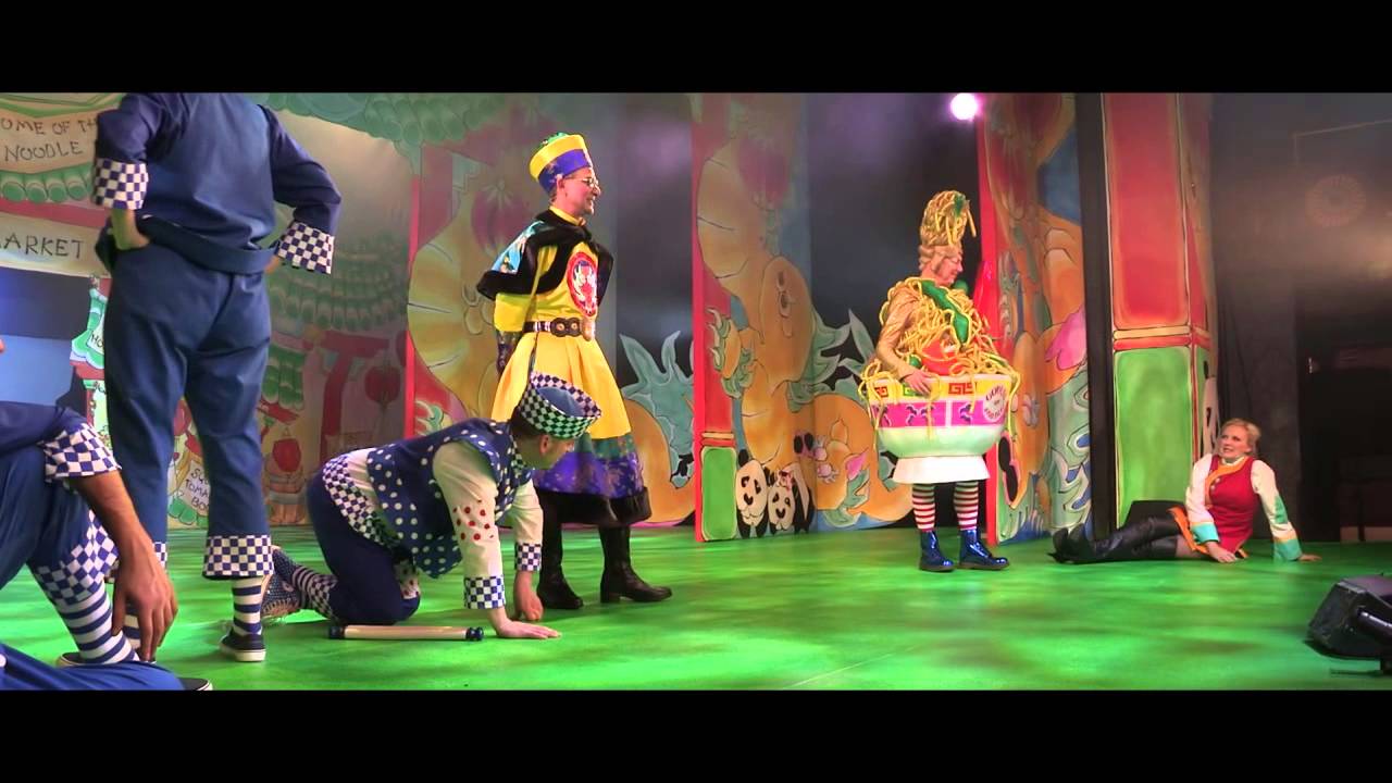 In rehearsal with Aladdin (2014) at Oldham Coliseum Theatre
