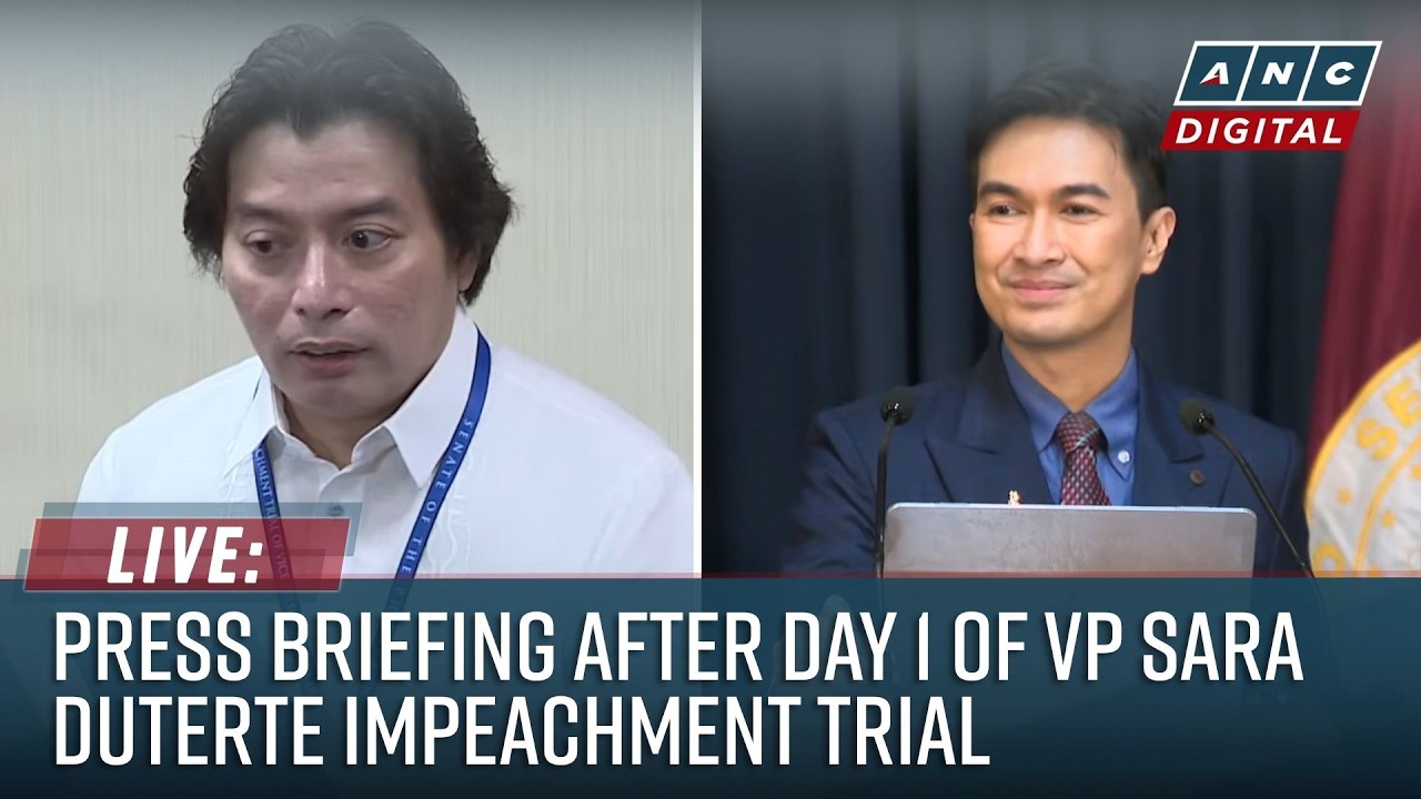 LIVE: Press briefing after Day 1 of VP Sara Duterte impeachment trial | July 6, 2026