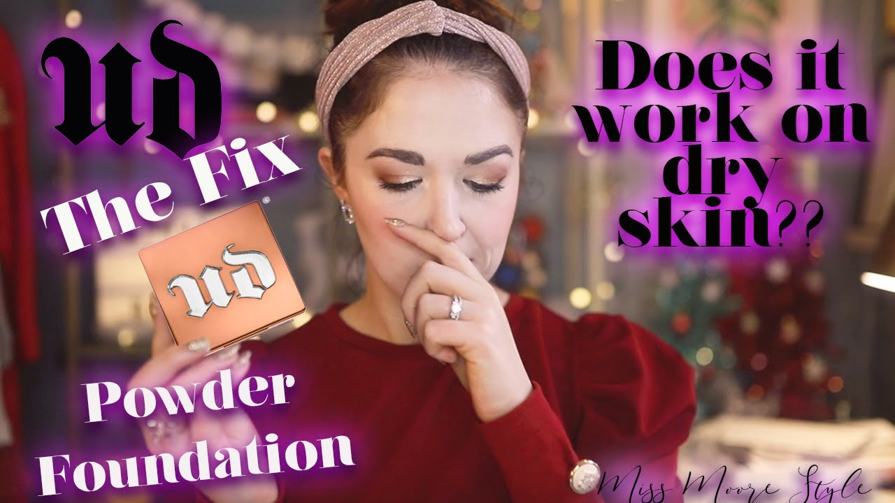 *NEW* URBAN DECAY THE FIX POWDER FOUNDATION ON DRY SKIN | REVIEW + WEAR TEST